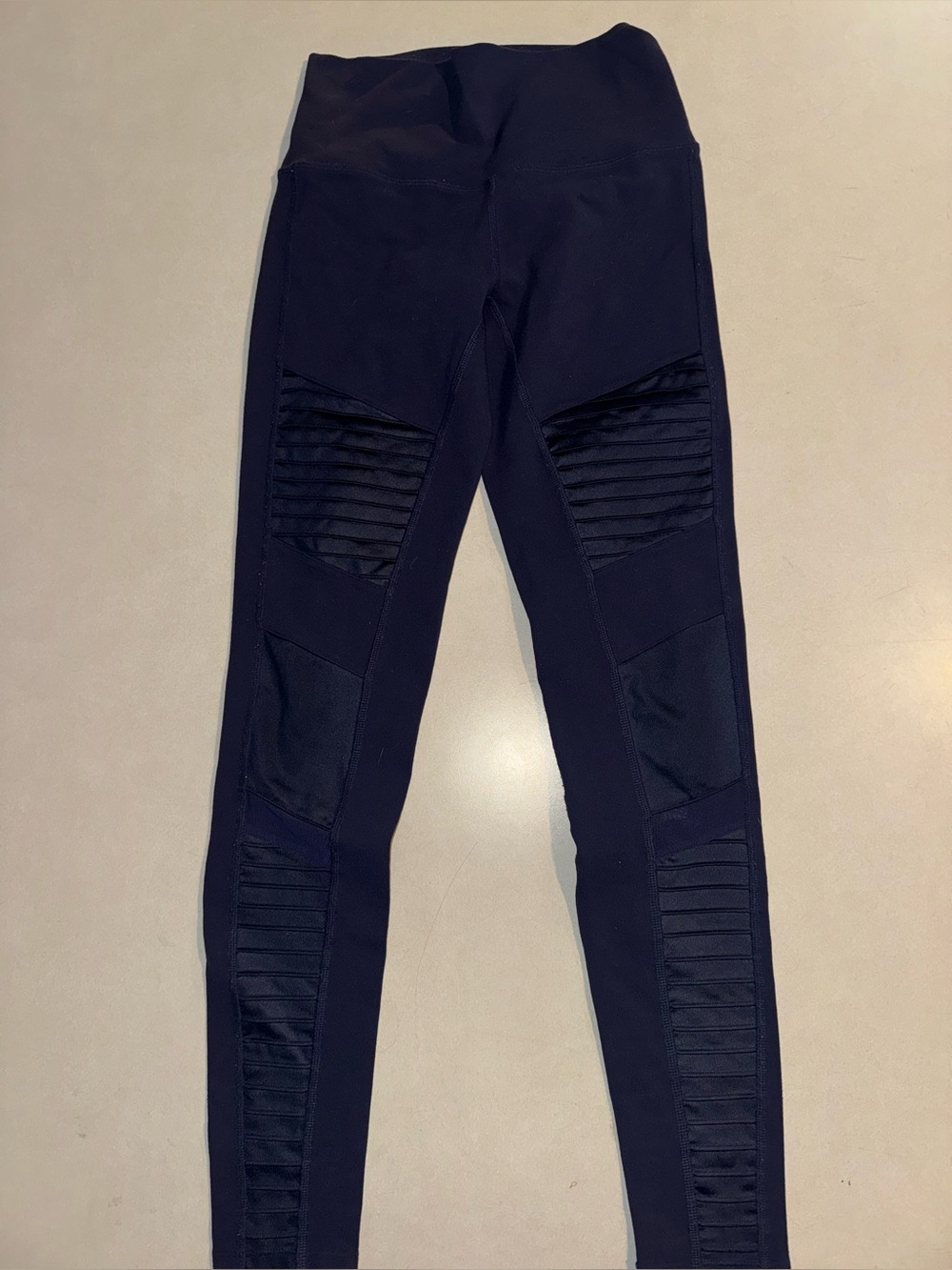 Alo Moto Leggings Size Small S Navy Blue